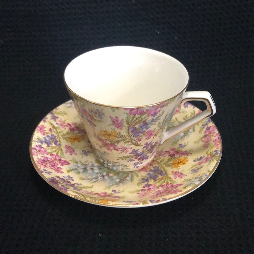 Vintage Lord Nelson “Heather” chintz Teacup & Saucer